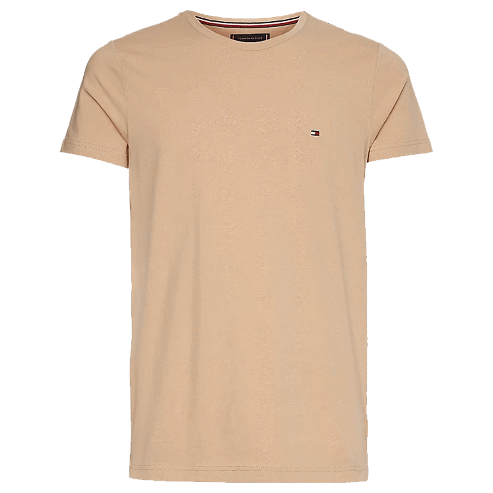 Tommy Hilfiger Flag Embroidery Stretch Slim T-Shirt
